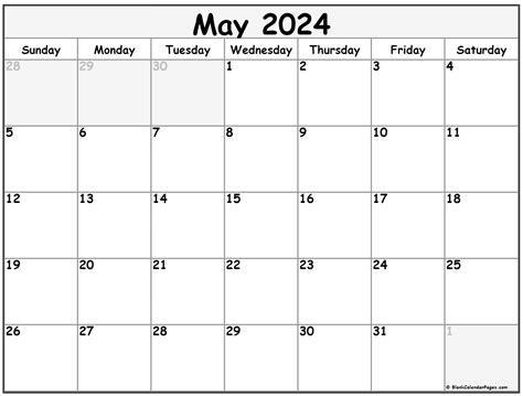 Blank May 2023 Calendar Editable
